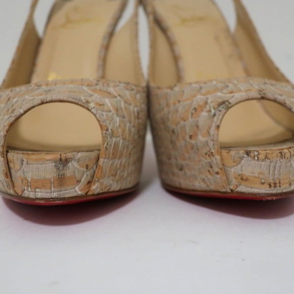 Christian Louboutin No Prive 120 Cork Size 36.5 - Picture 4 of 11